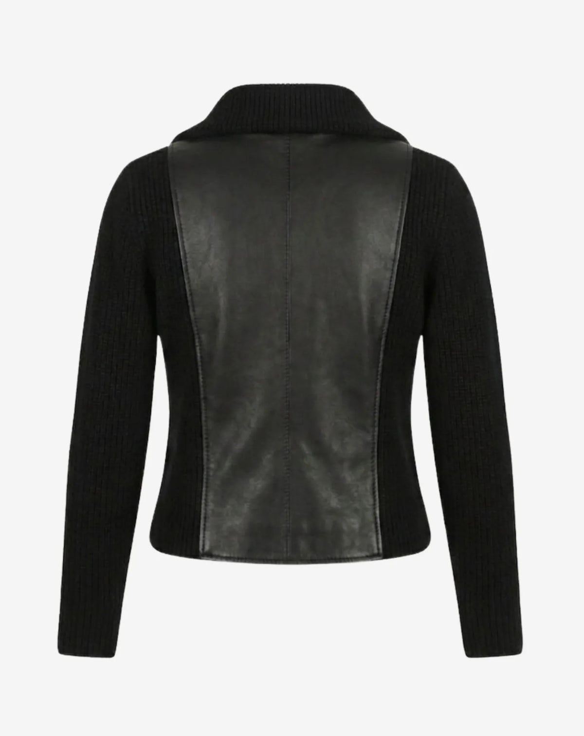 BORN — Nappa Leather and Wool Knit Jacket