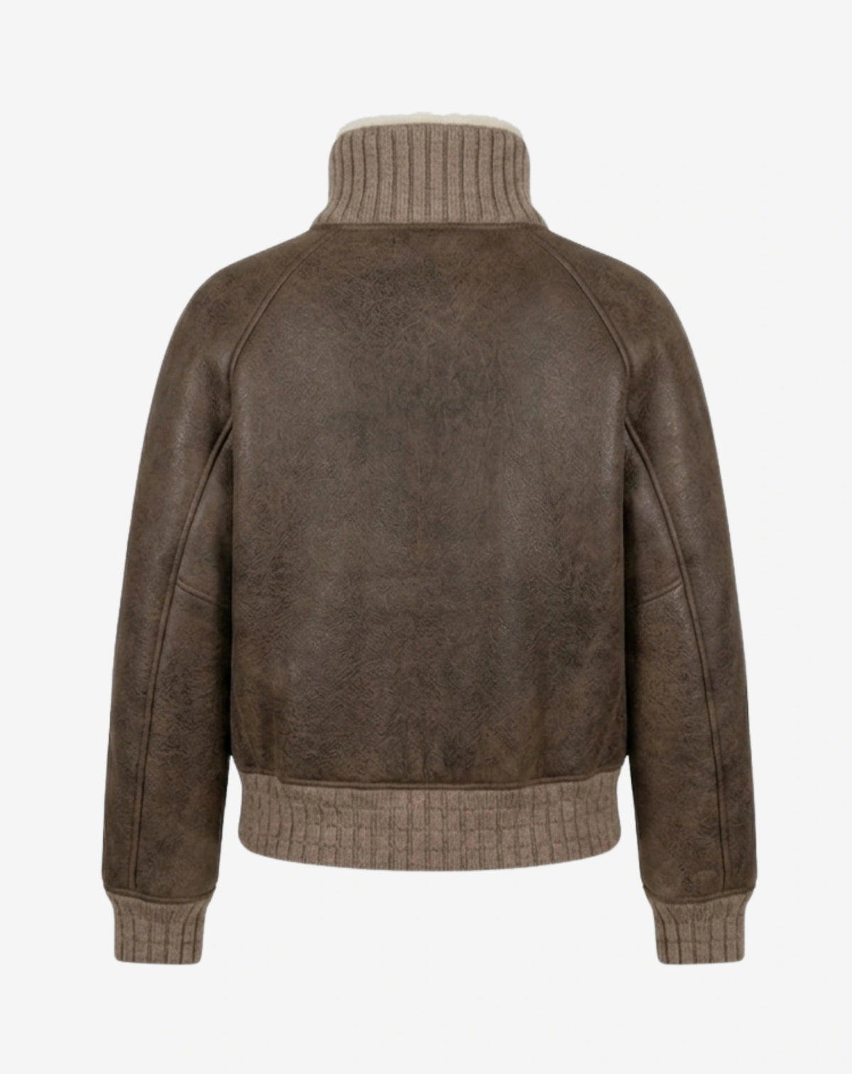 SANTALÓ — Chaqueta double face efecto craquelado taupe TORRAS, vista trasera
