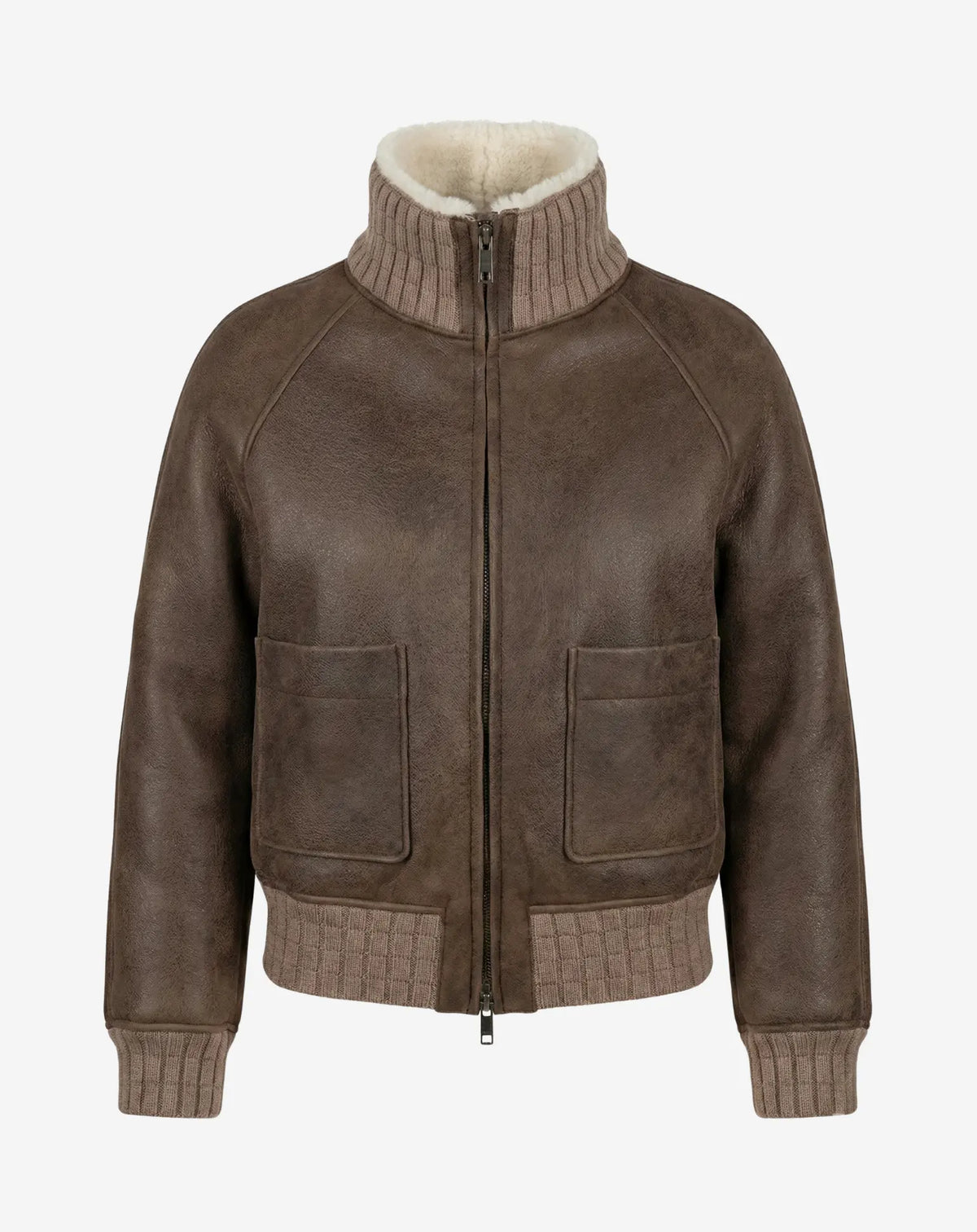 SANTALÓ — Cracked-Effect Double-Face Jacket
