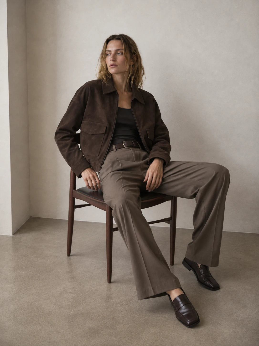 BALMES — Cazadora oversize de nobuck