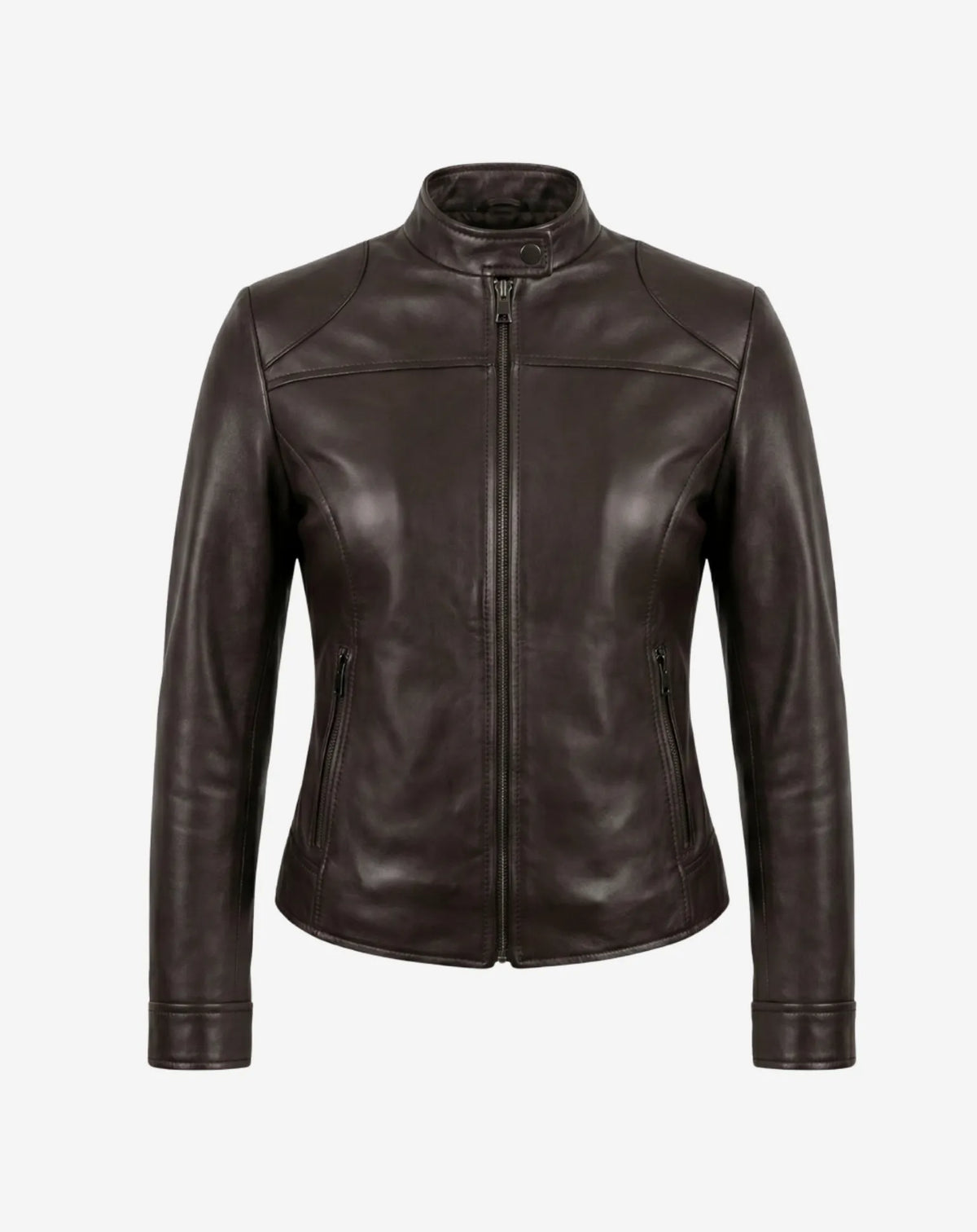 VALLVIDRERA — Fitted Nappa Leather Racer Jacket