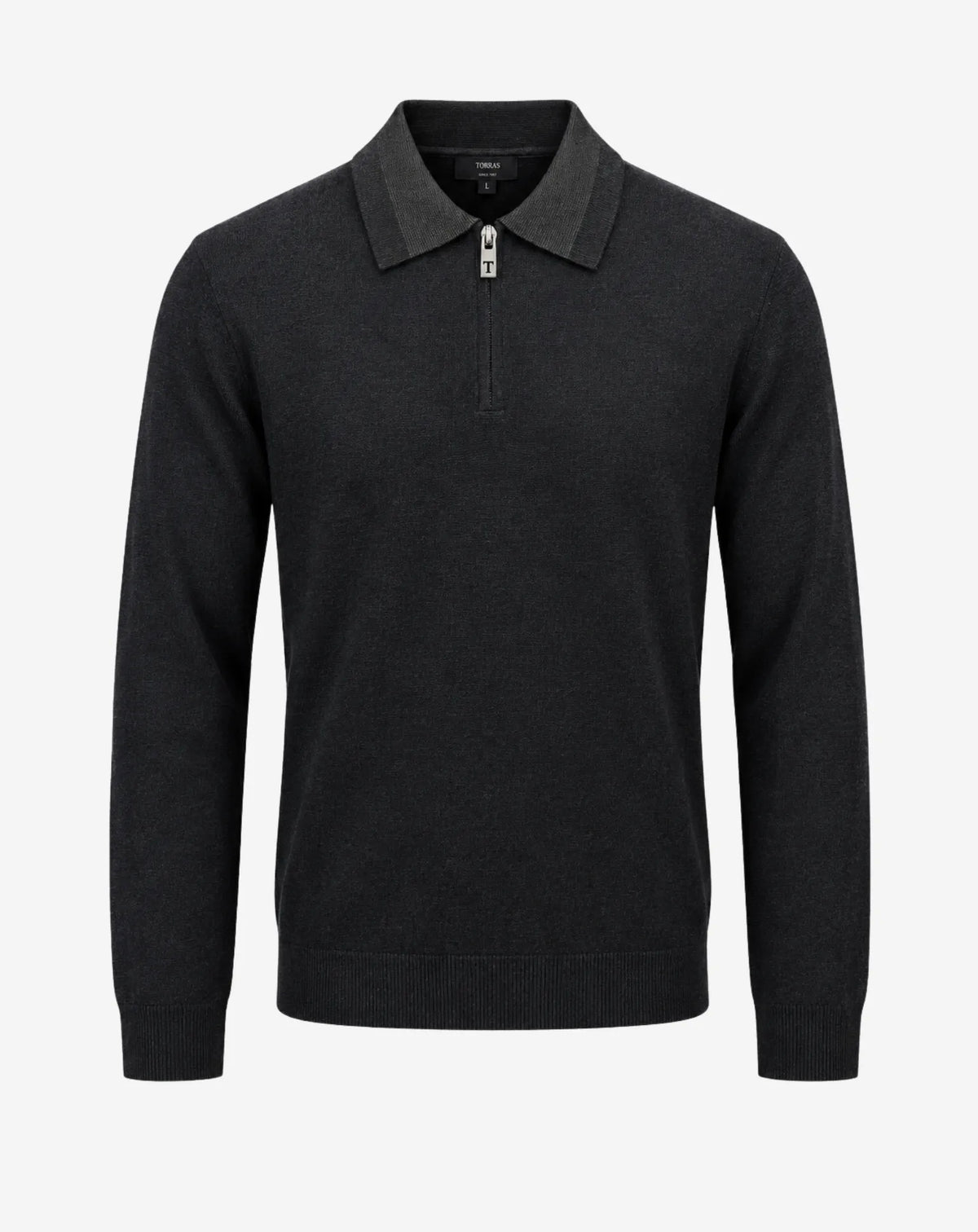 HORTA jersey polo negro vista frontal