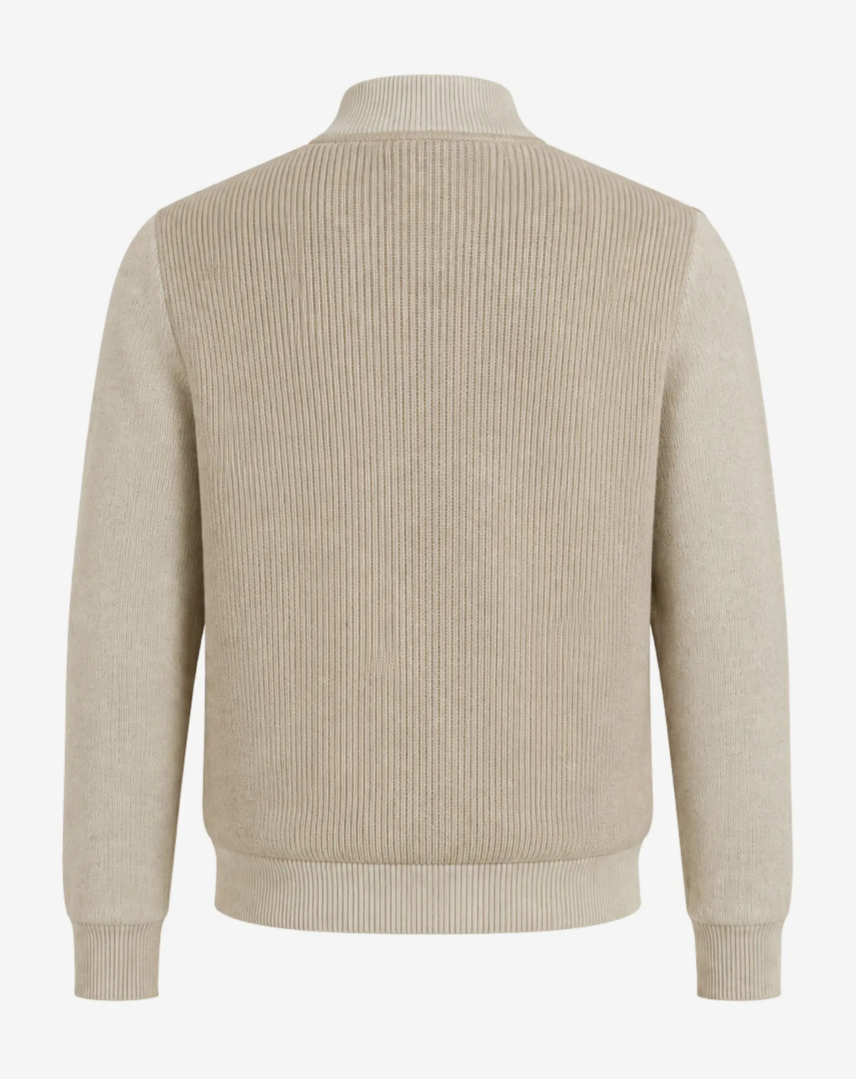 MANDRI — Nappa Leather and Knit Bomber Jacket