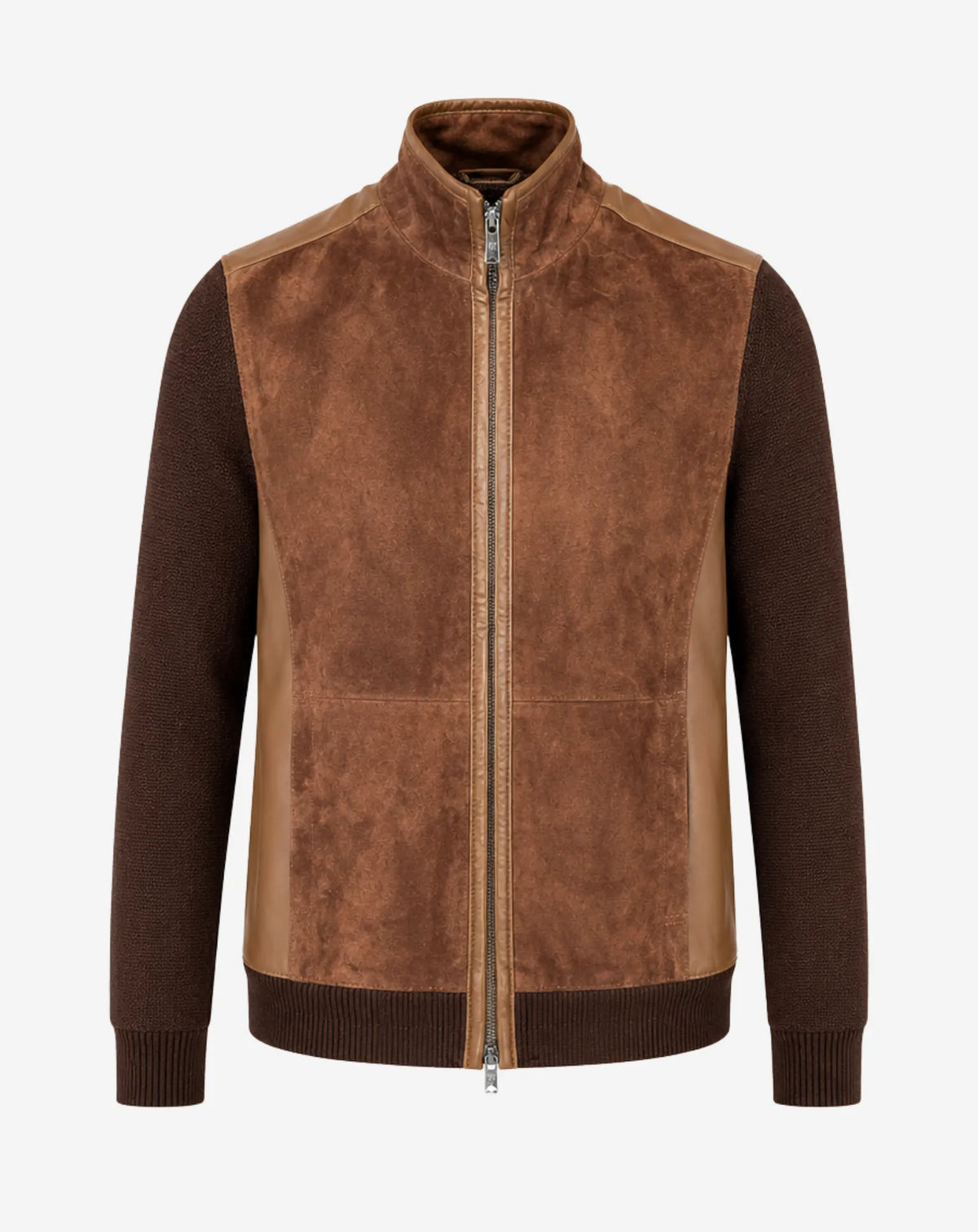 BONANOVA — Suede, Nappa Leather and Knit Jacket
