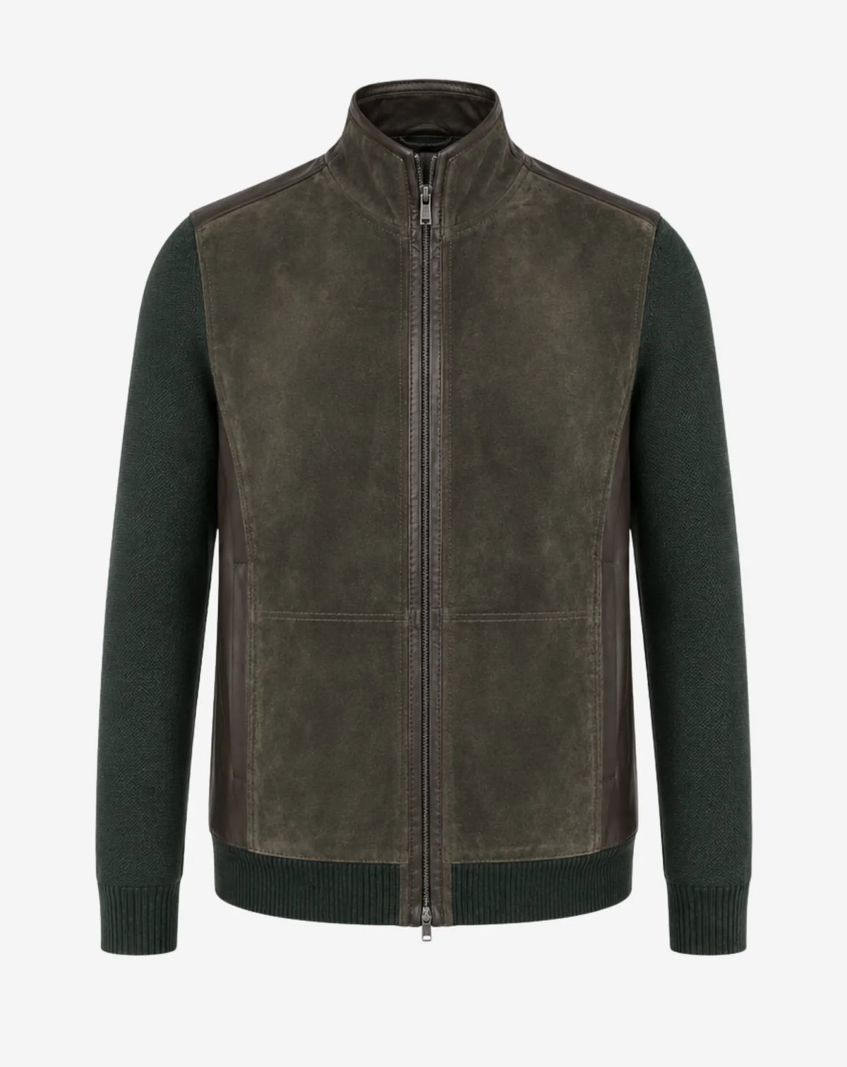 TRES TORRES — Suede, Nappa Leather and Knit Jacket