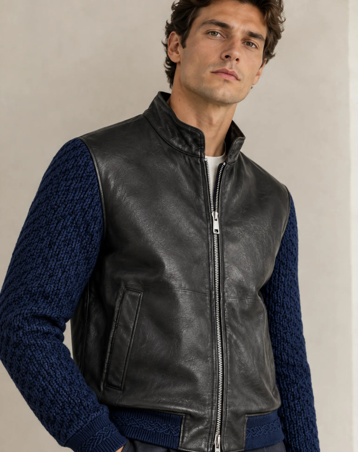 LES CORTS — Reversible Nappa Leather and Nylon Jacket