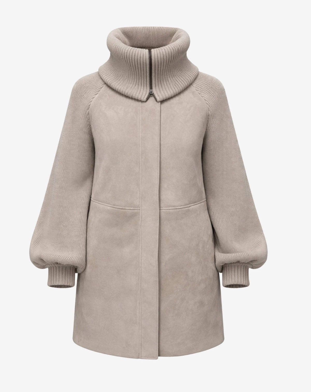 TIBIDABO — Double-Face & Wool Knit Coat