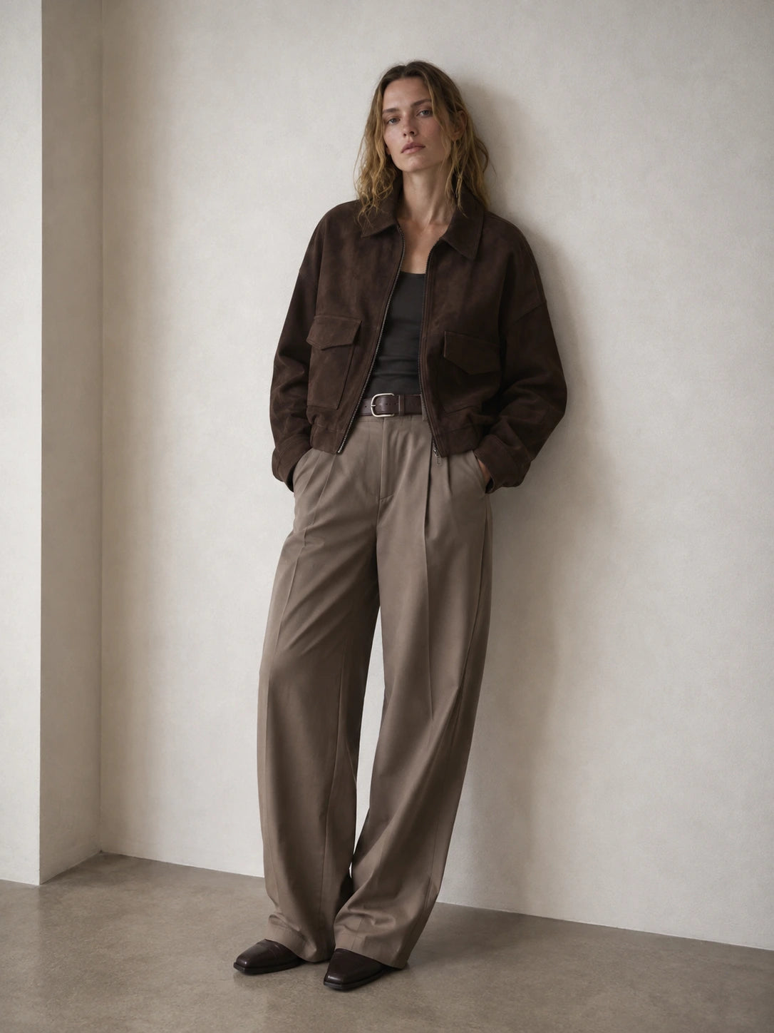 BALMES — Cazadora oversize de nobuck