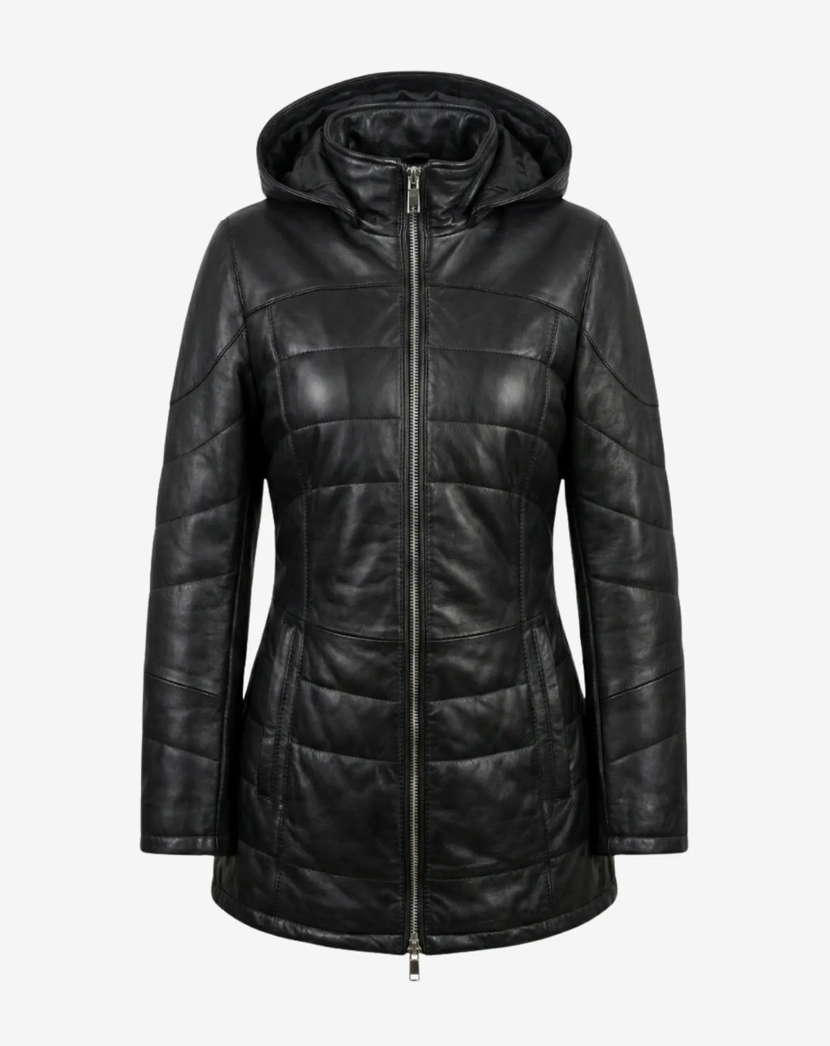 BONANOVA — Chaqueta entallada de napa acolchada con capucha