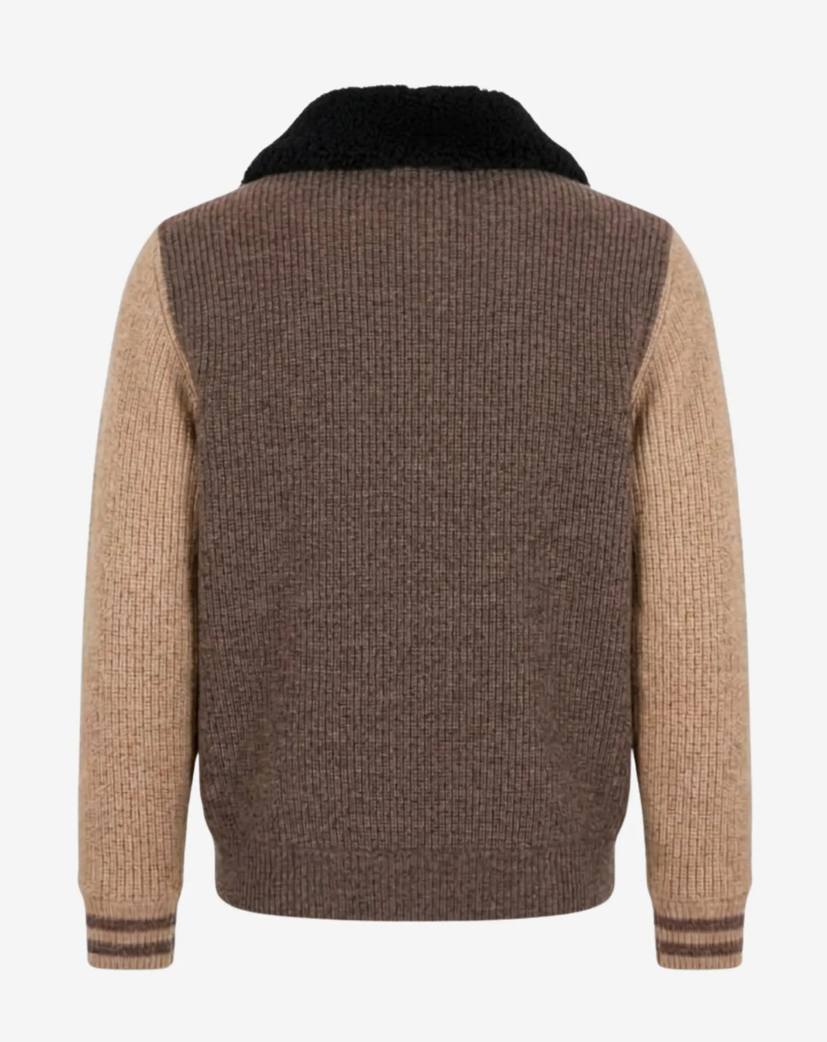 TRES TORRES — Suede, Knit and Shearling Jacket