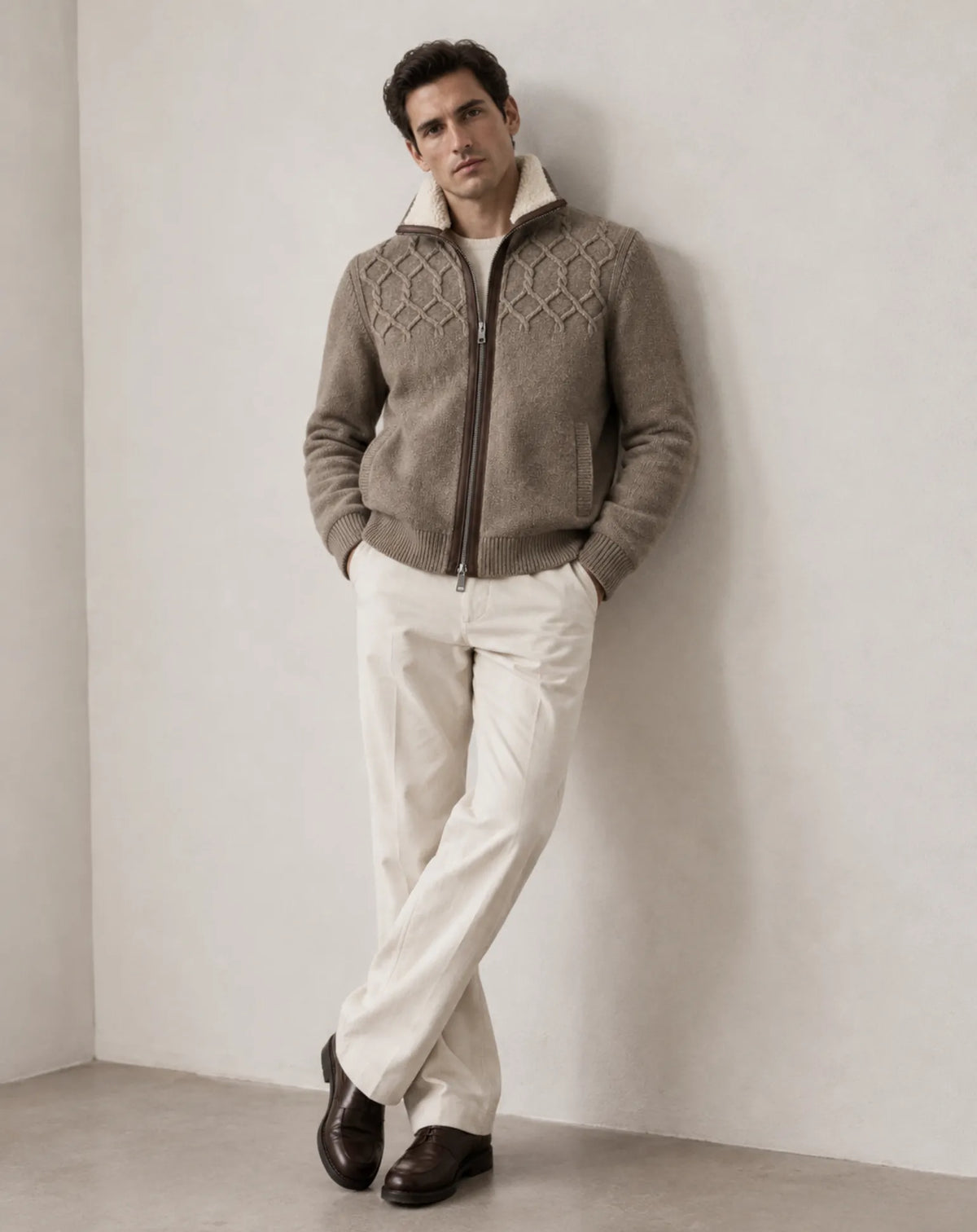 VALLVIDRERA — Wool and Double-Face Shearling Jacket