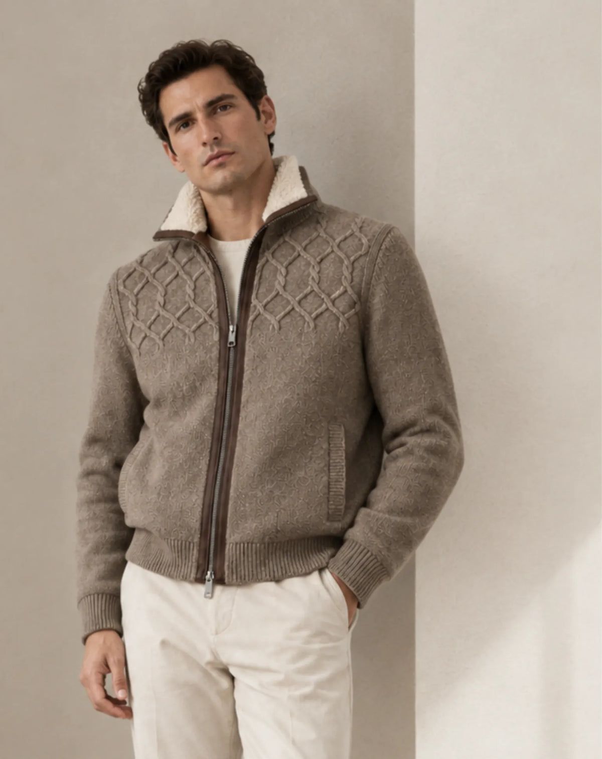 VALLVIDRERA — Wool and Double-Face Shearling Jacket
