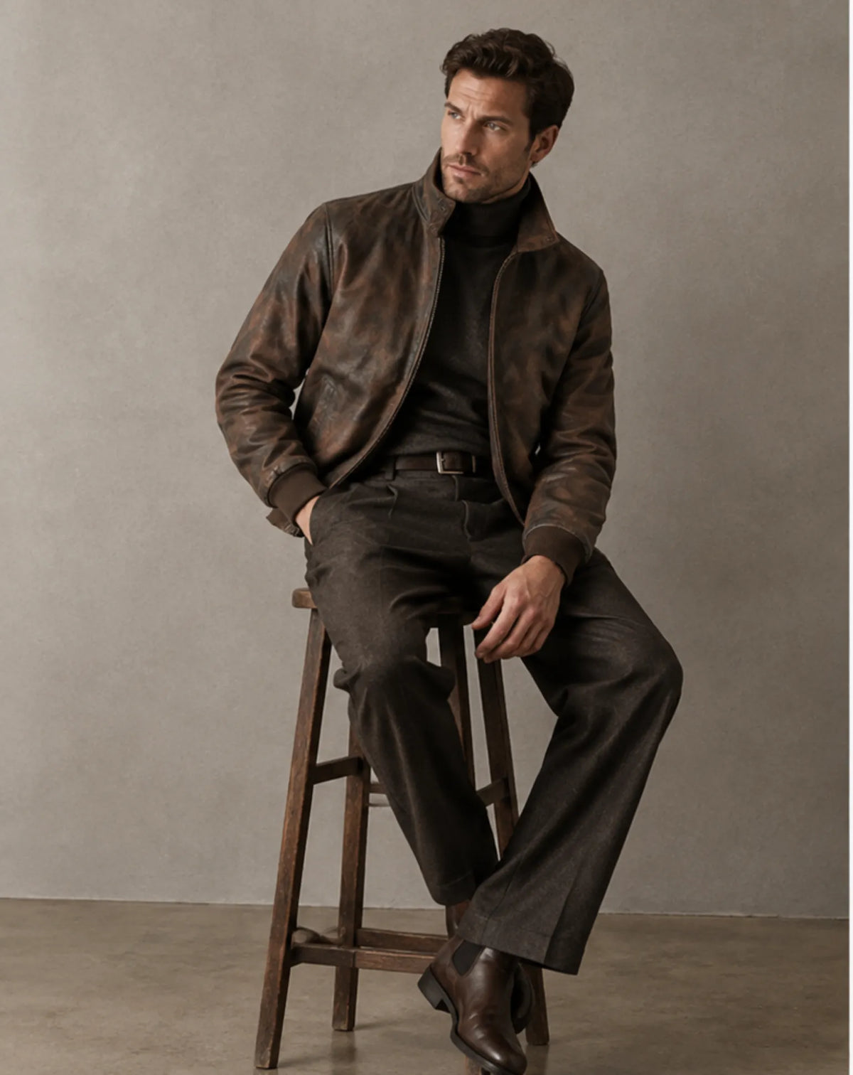 PUTXET — Nubuck Jacket with Wool Lining