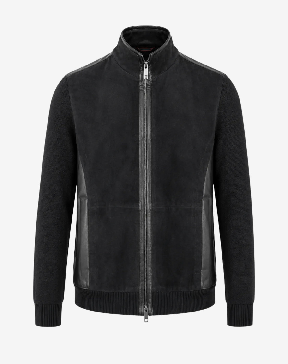 SANT GERVASI — Nappa Leather and Knit Jacket