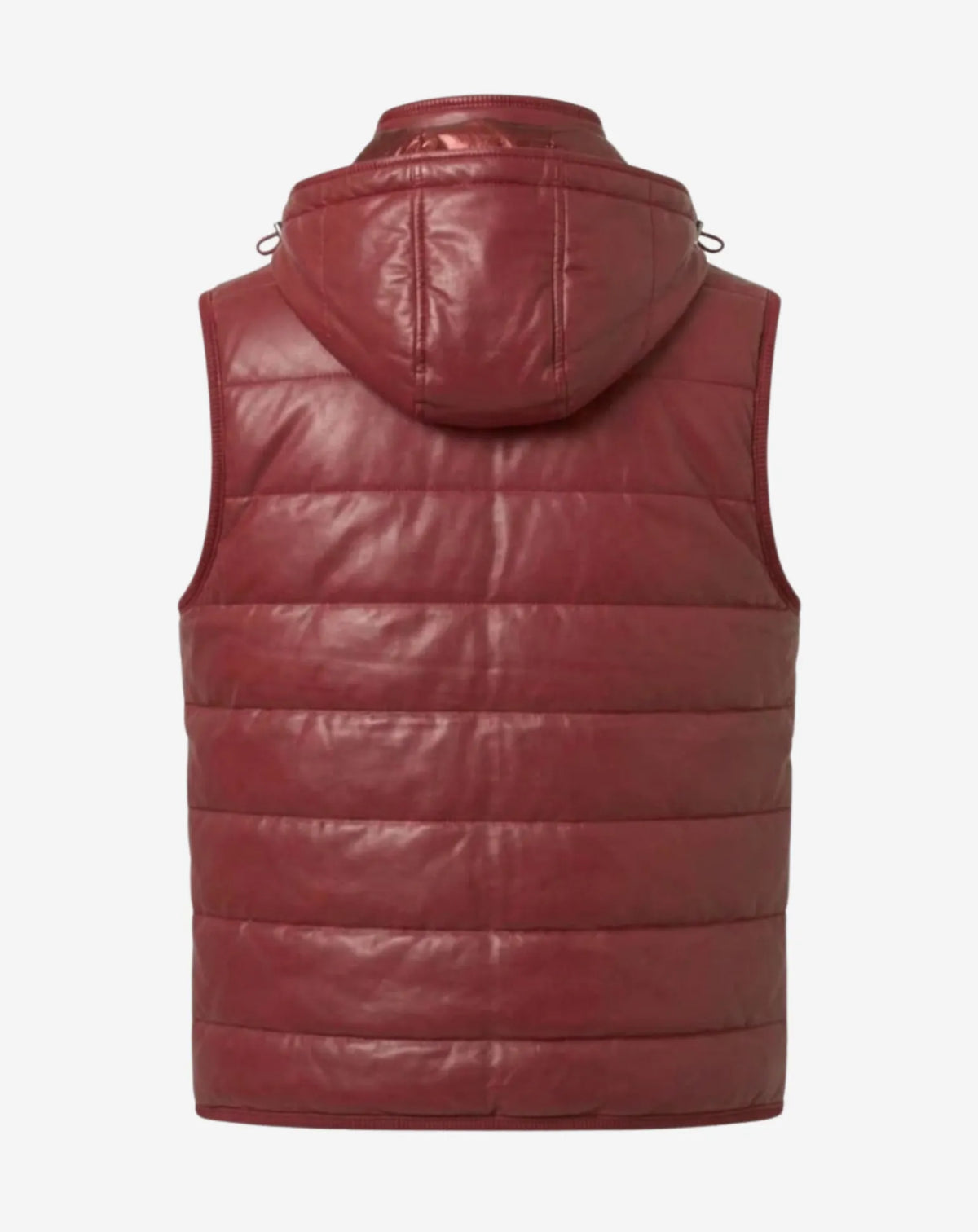 Chaleco reversible TORRAS vista trasera de nylon color cuero