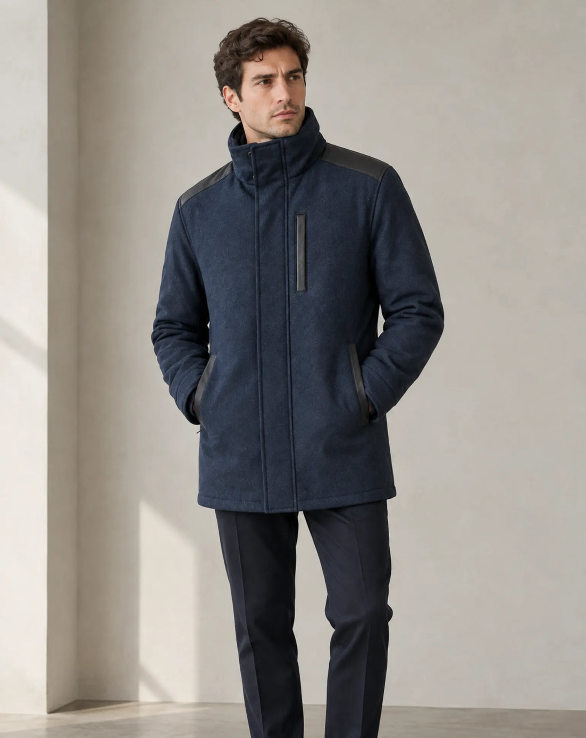 VIA AUGUSTA — Wool, Cashmere and Leather Coat