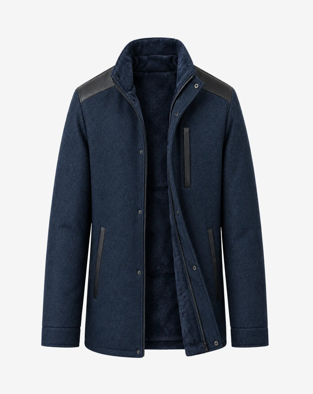 VIA AUGUSTA — Mouton, Wool, Cashmere and Leather Coat