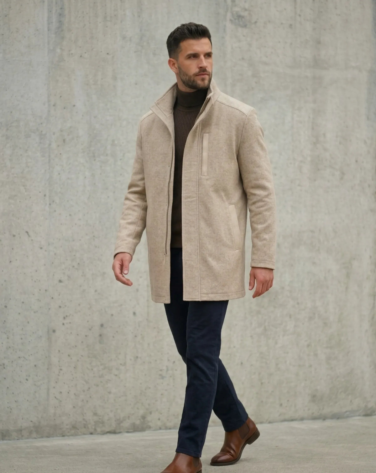 VIA AUGUSTA — Wool, Cashmere and Leather Coat