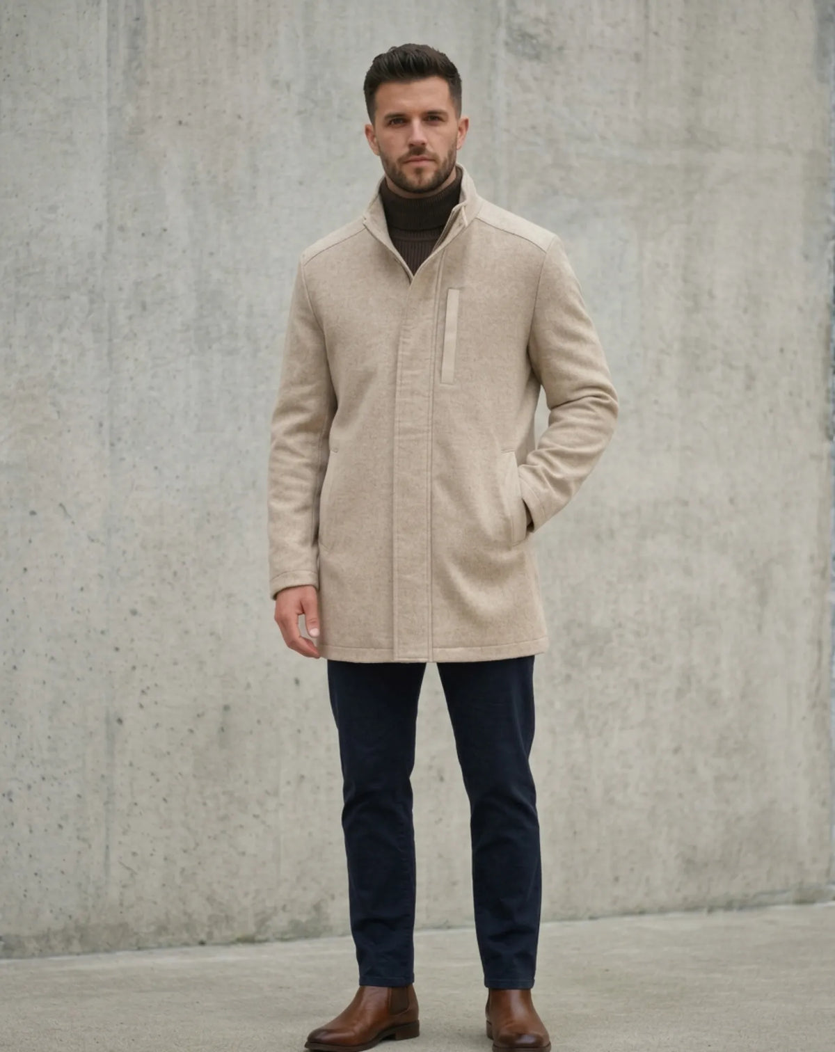 VIA AUGUSTA — Wool, Cashmere and Leather Coat